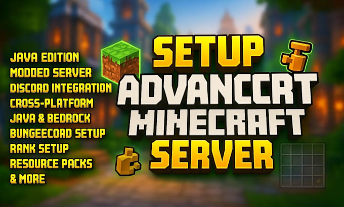 professionally setup advanced minecraft server with plugin and mods for bedrock