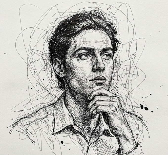 draw cool scribble art from your portrait photo
