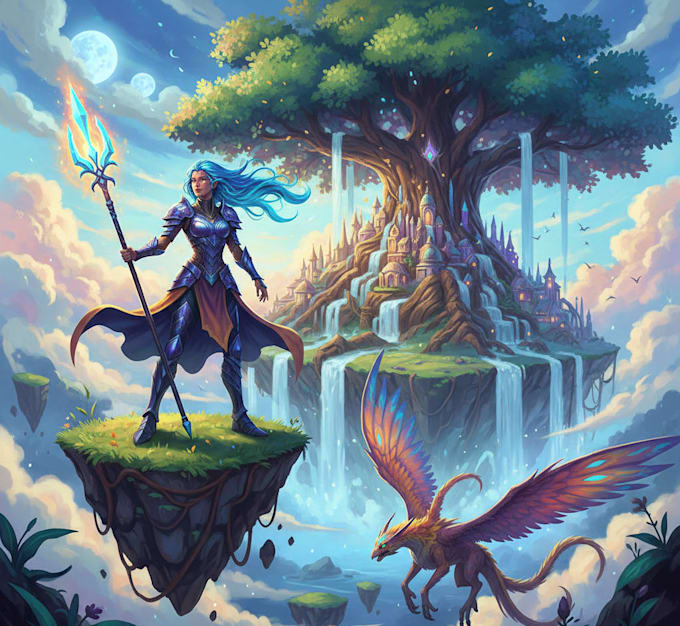 draw a digital art commission in any art style