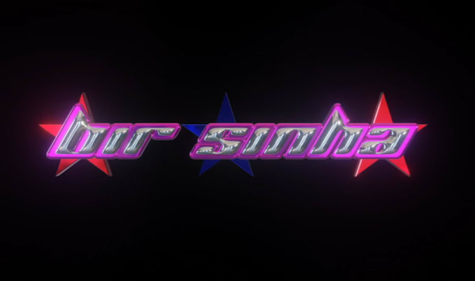 create 3d chrome y2k logo spin type animation with stylish chrome typography