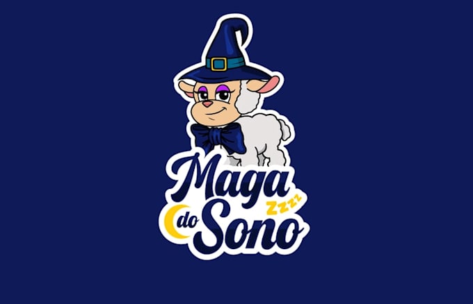 design unique magical sleep logo