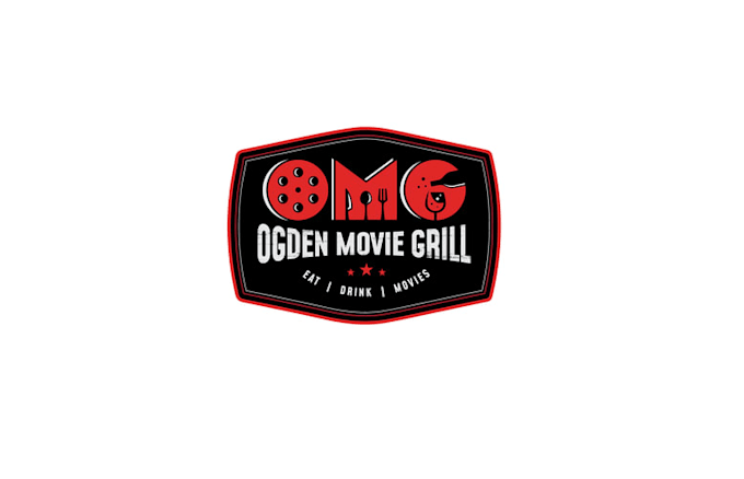design movie theater restaurant combo logo