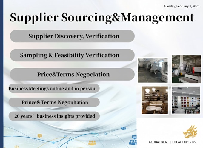 provide supplier sourcing and management service