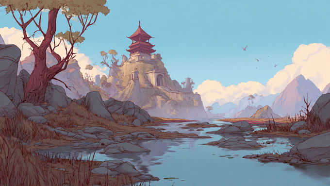Do a environment concept art and background by Ranisharnet | Fiverr