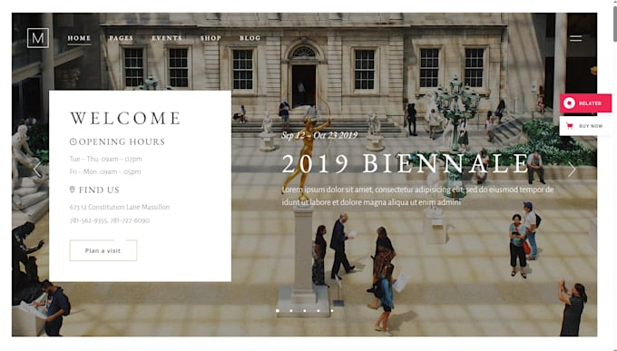 do art gallery and museum website design