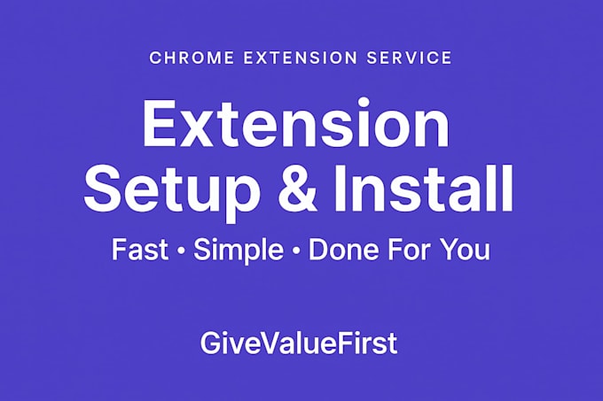 install and set up your chrome extension
