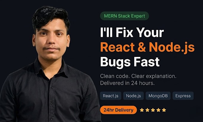 fix mern stack bugs and website errors in react and node js