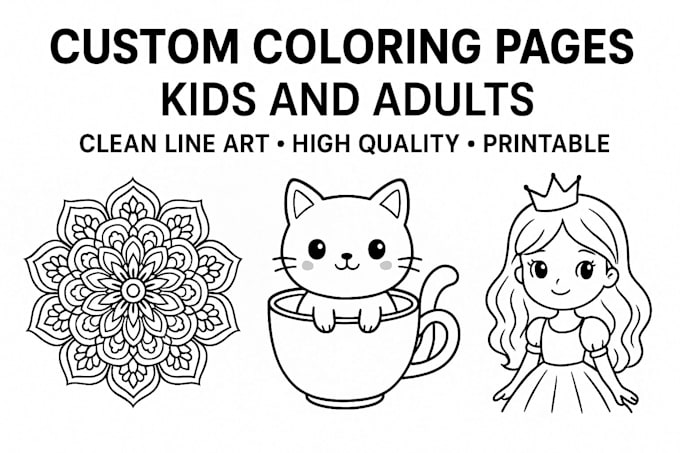 design premium printable coloring pages in any theme