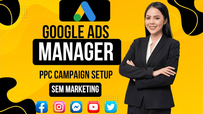 google ads manager PPC campaign setup SEM marketing expert conversion tracking