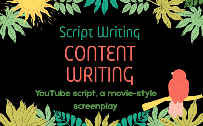 be youtube scriptwriter movie script writer ad script writing screenplay writing