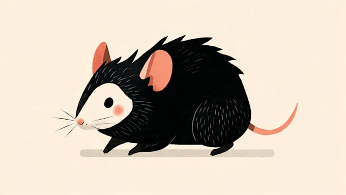 create cartoon vector animal in a simple style