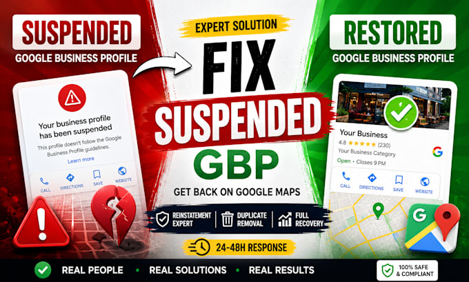 fix suspended google business profile and reinstate gbp