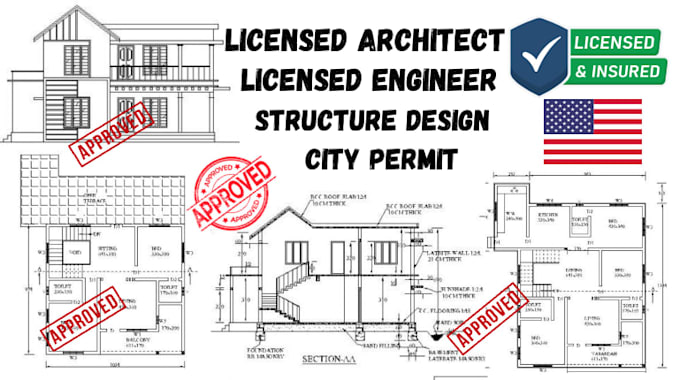 Draw architectural floor plan, mep adu, garage permit, site plan ...