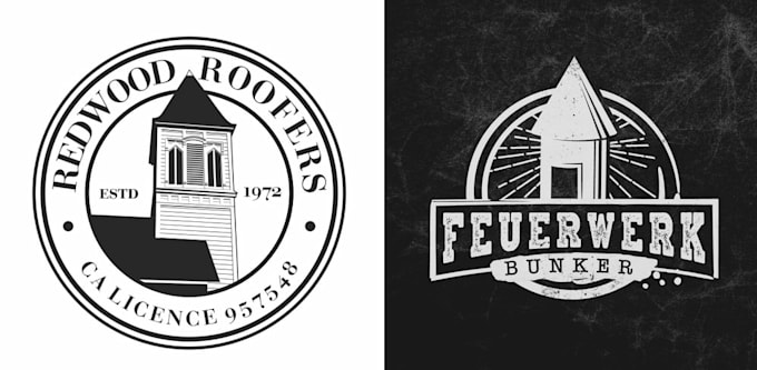 create a classic vintage monogram or emblem design