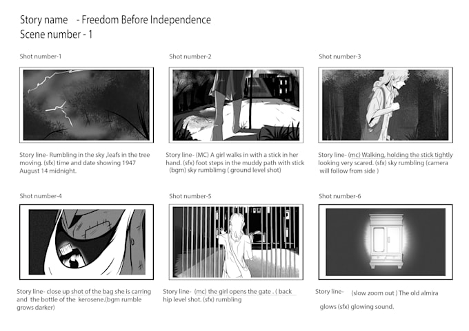 make professional storyboard for you