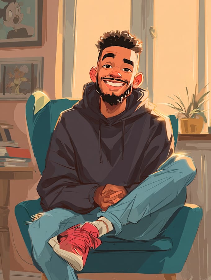 design cute disney cartoon portrait