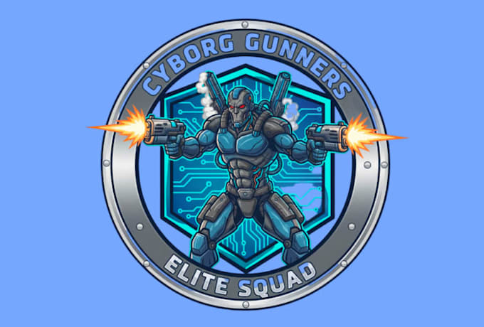 do  cyborg gunners mascot logo design service