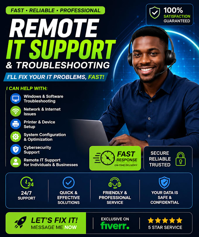 provide professional remote IT support and troubleshooting