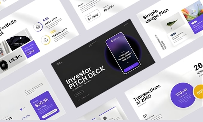 Design a high exclusive investor pitch deck and presentation slides by ...