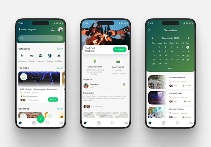develop event booking app, hotel booking management app, ar realestate app