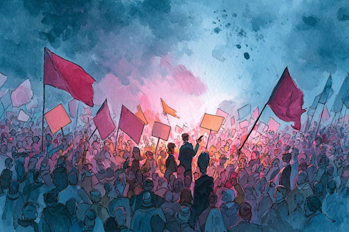 Illustrate your political cartoon by Foysalin | Fiverr