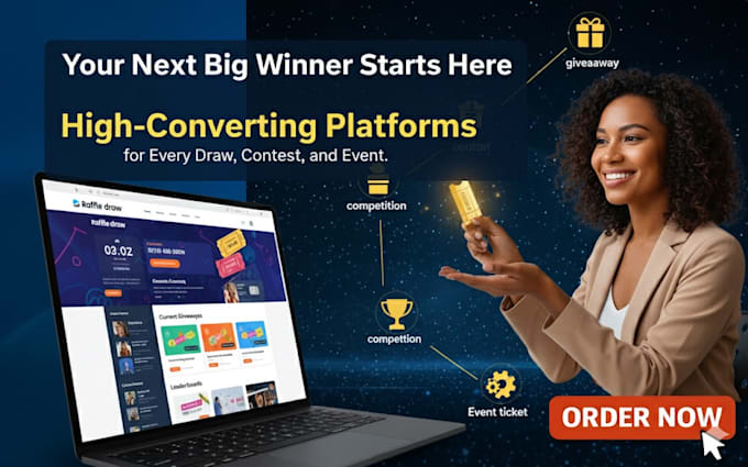 Build raffle draw website, competition website, giveaway or event ...