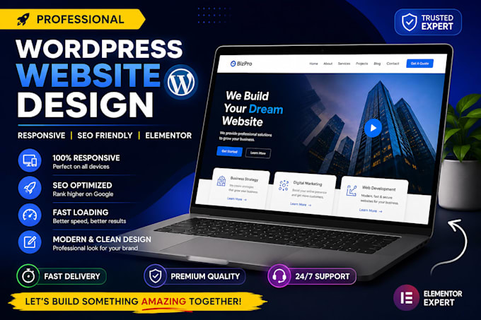 design a modern responsive wordpress website