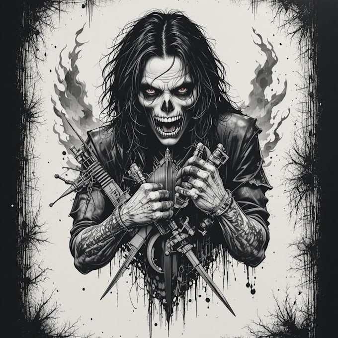 make metal, punk, hardcore, horror tshirt designs