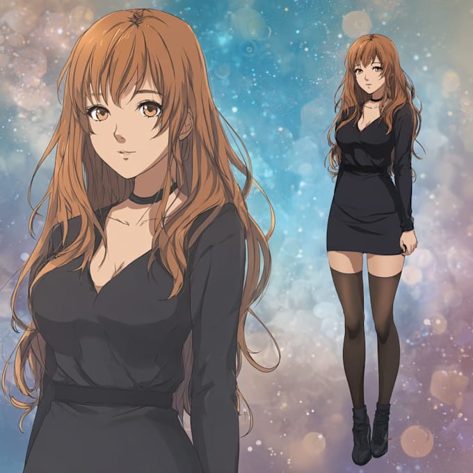draw couple portrait in anime style