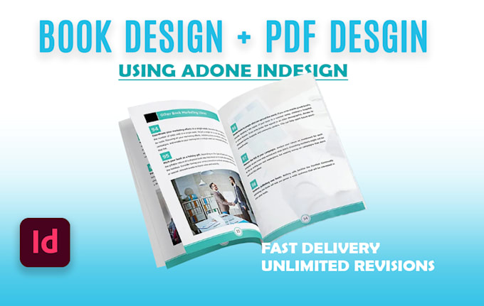 create a pro book design and formatting with icons, element