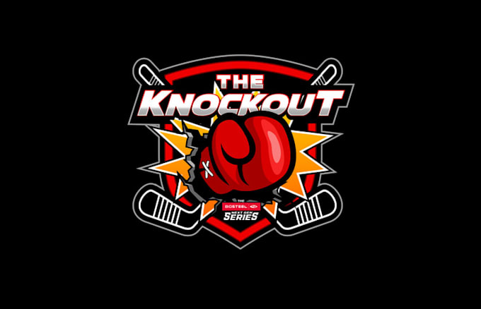 create knockout hockey tournament logo