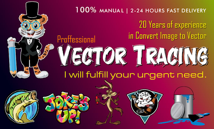 do vector tracing, convert logo to vector, png to vector