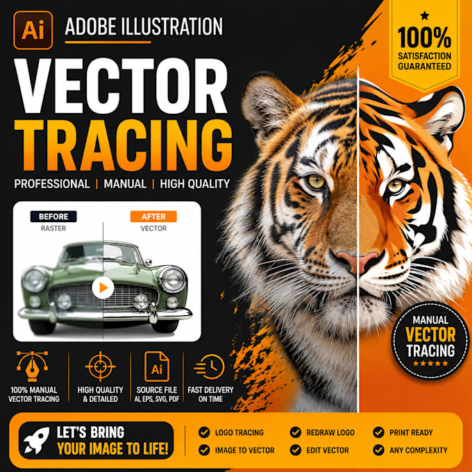 do anything in adobe illustrator and vector tracing