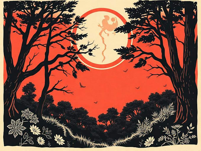 create awesome linocut illustration art
