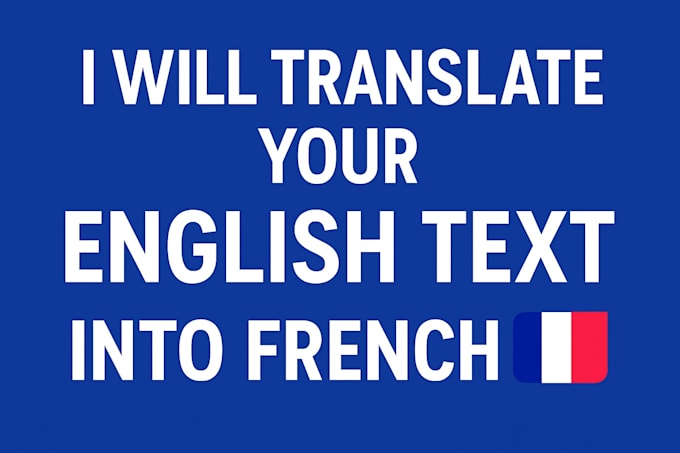 translate english into french language