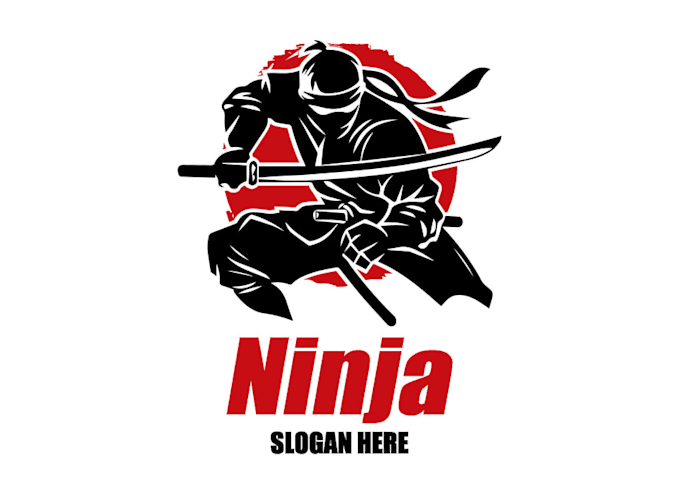 design eye catchy ninja warrior mascot logo design
