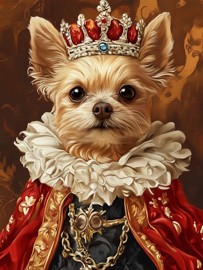 create custom pet portrait, dog portrait, cat portrait