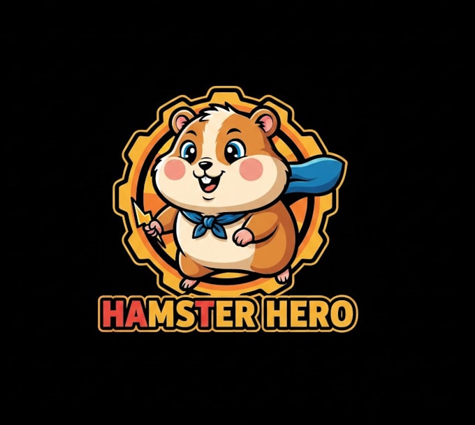 do engine powerful hamster mascot logo with t shirt design