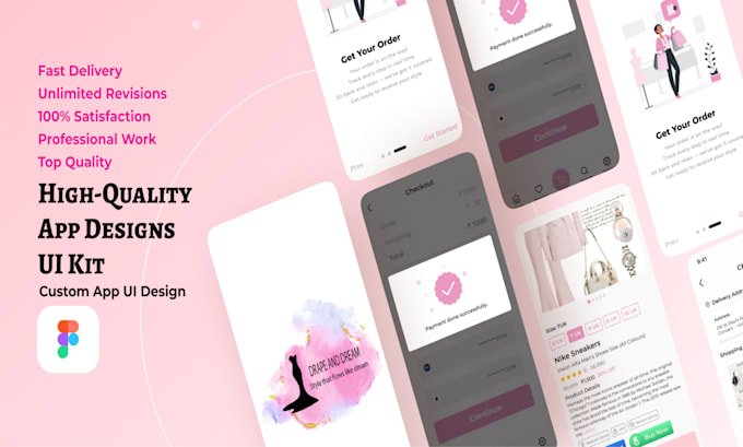 create modern and clean mobile UI app screen designs