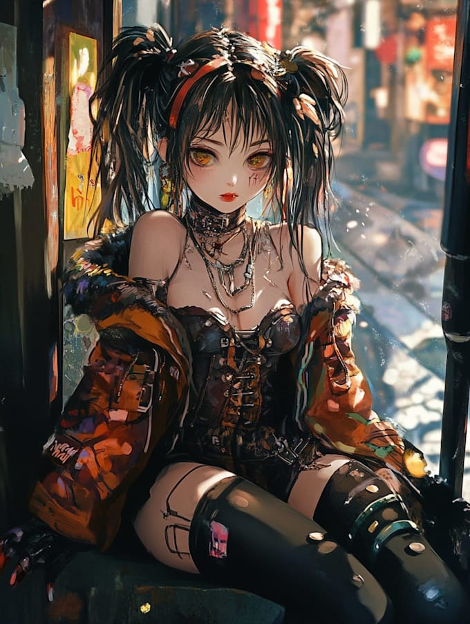 Make a character design and concept art in anime style by Thdairgussell ...