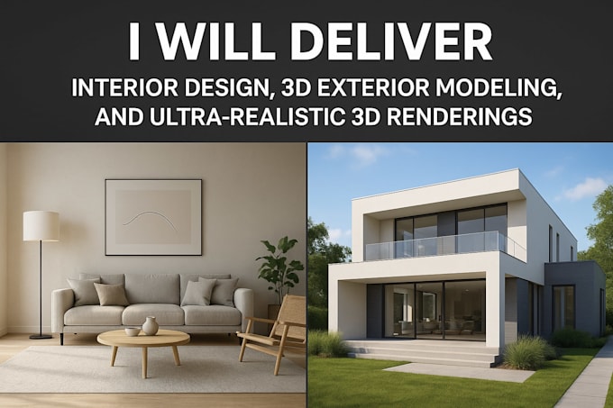 Deliver interior design, 3d exterior modeling, and ultra realistic 3d ...
