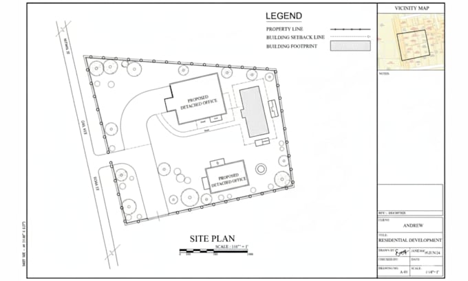 Make site plan, plot plan of your property for city permit very fast in ...