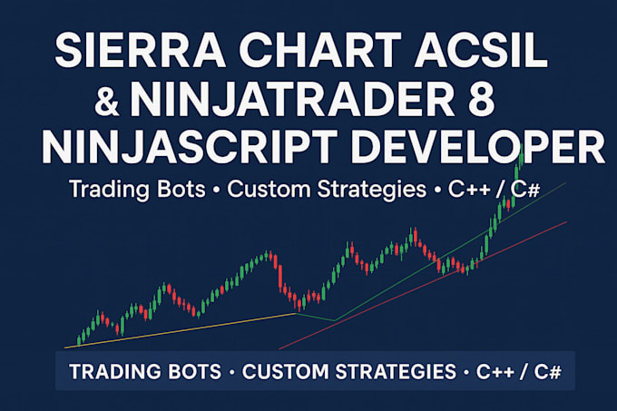 build a sierra chart acsil trading system or  ninjatrader 8 ninjascript strategy