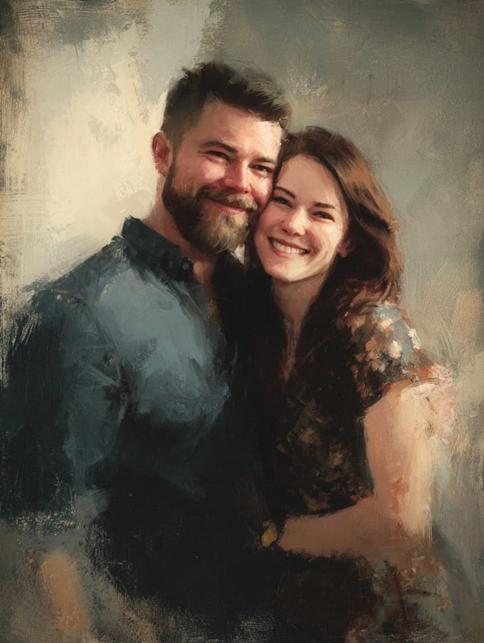 design couple portrait wedding portrait art