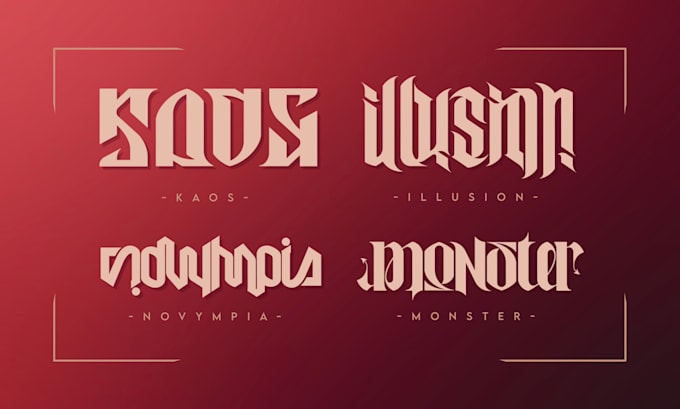 hand draw a unique ambigram for you
