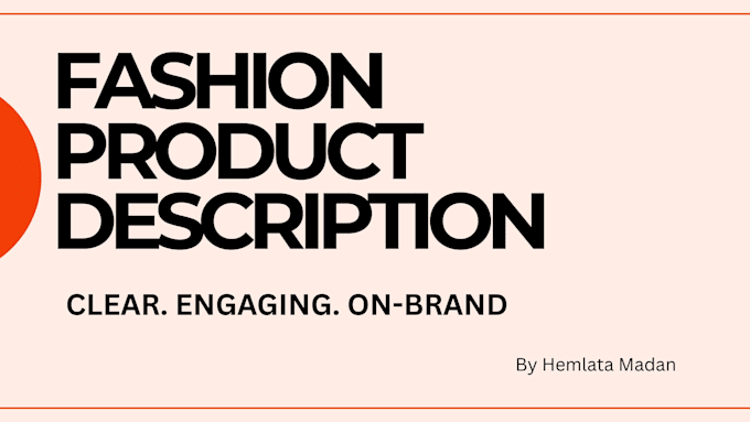 write SEO fashion product descriptions that sell
