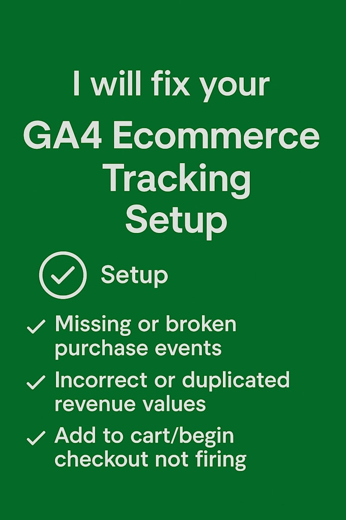 fix ga4 ecommerce tracking
