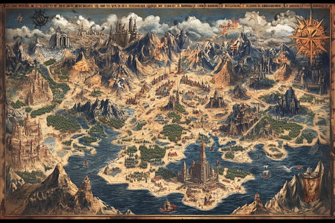 create your fantasy parchment map