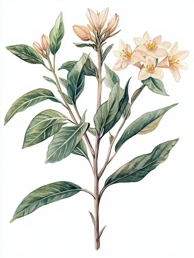 create watercolour botanical illustrations