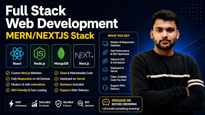 design and develop a nextjs landing page or business website
